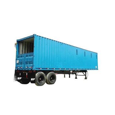 China 2 Axle Payload 40t Cargo Semi Trailer Vehicle Container  Mechanical Suspension Te koop