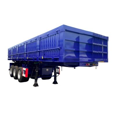 China Tri Axle 34 Ton Side Tippers Semi Trailer Heavy Duty And I Beam Designed for sale
