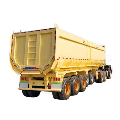 중국 45 Cubic Meter Tipper Semi Trailer Truck Dump Semi Trailer Mechanical Suspension 판매용
