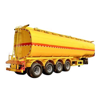 China 4 Axle 50000L Palm Oil Semi Tanker Trailer Q235 Carbon Steel Tank Body Material for sale