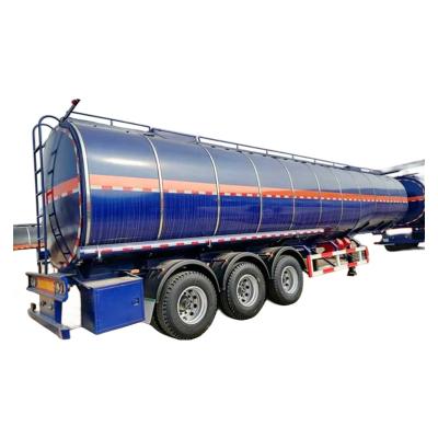 China Stainless Steel Fuel Oil Tank Semi Tanker Trailer 3 Axles 24V Electrical System for sale