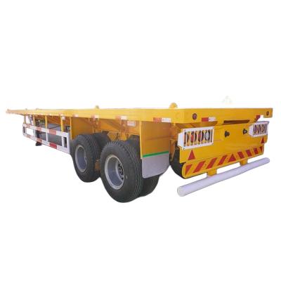 Chine 2 essieux de remorque à conteneurs pour camions 20 pieds de longueur ISO de conteneur à réservoirs semi-remorque à plat à vendre
