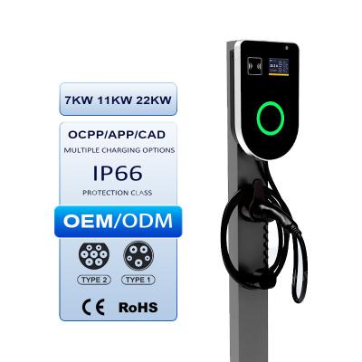 China ODM CCS 22kw EV Charger Wall Mount Charging Pile for sale