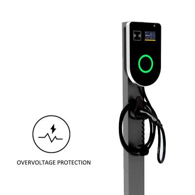 China OEM Portable 30 Amp EV Charger Level 2 Pole Mount for sale