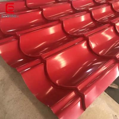 China El Galvalume de Dx52D SGCC 750mm~1050m m cubrió el envío de acero galvanizado pintado color de la techumbre del material de construcción de la hoja de acero de PPGI y dirección en venta
