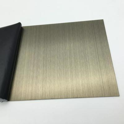 Chine Feuille d'acier inoxydable de la couleur 304 de bronze antique de revêtement de couleur de PVD avec la plaque d'acier inoxydable d'anti empreinte digitale à vendre