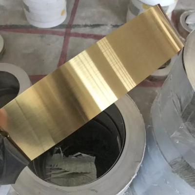 China Colored Stainless Steel Strip Color Mirror Hairline Finish 201 Grade for sale
