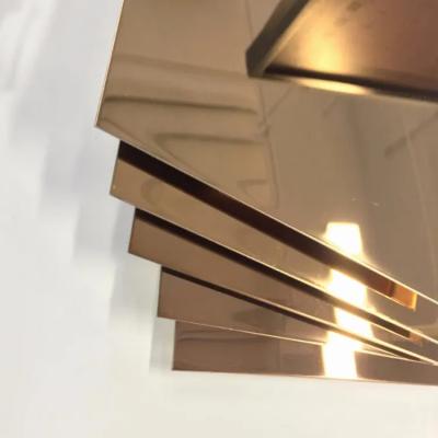 China Cold Rolled 316 1mm Stainless Steel Sheets 6k Gold Mirror Sheet With Film for sale