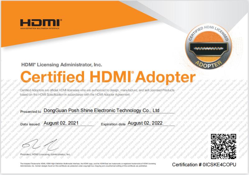 HDMI - DongGuan Posh Shine Electronic Technology Co., Ltd