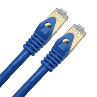 China Cable AZUL 40Gbps SFTP de la red de cable de Ethernet del cobre sin oxígeno de 26AWG 48Gbps Cat8 en venta