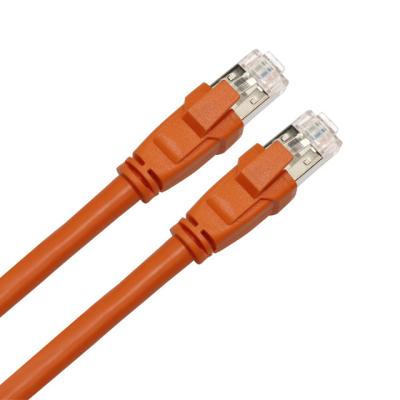 China Cat 8 Shielded High Speed Ethernet Cable 40Gbps with Gold Plated Plug SFTP Wires for sale