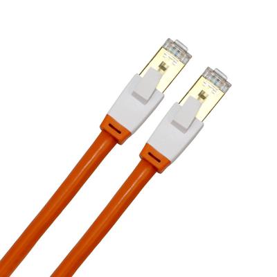 China CAT 8 5 Feet Cat Ethernet Cable Orange Shielded SFTP Internet Network Patch Cord for sale