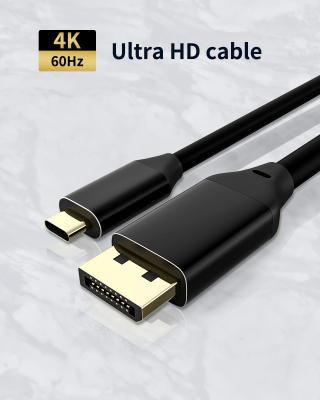 Chine type C de la fine couche d'or 24k au câble de DisplayPort 4K 60Hz compatible pour MacBook à vendre