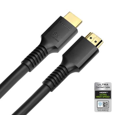China Hdr 48gbps Aoc 8K HDMI Cable Male To Male High Speed Black for sale