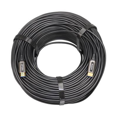 China Black PVC Jacket Optical HDMI Cable 100M Ethernet 4K 6.6Ft 18G 3D for sale