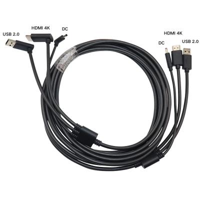 China HDMI+USB+3.5mm DC 3 in 1 VR cable for HTC Vive support ultra HD 4K*2K for sale