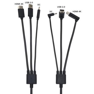 China ODM vr cable for HTC VIVE Angle Left HDMI 4k USB 3.5MM DC 5M or customized for sale