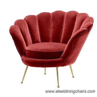 China 15KGS Metal Frame Accent Chair With Gold Legs for sale