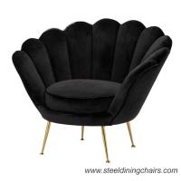 Quality 15KGS Metal Frame Accent Chair With Gold Legs for sale