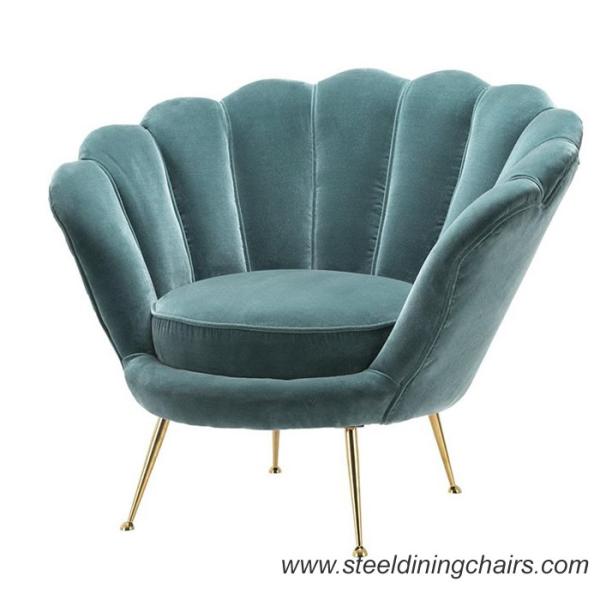 Quality 15KGS Metal Frame Accent Chair With Gold Legs for sale