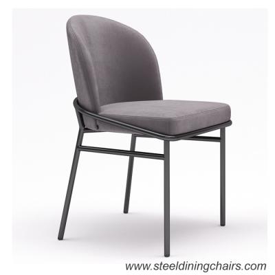 China Hotel 450mm 820mm Tufted Grey Velvet Chair With Gold Legs for sale