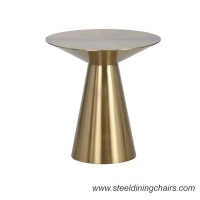 China ss Veneer Top Golden Metal Coffee Side Tables In Club Hotel Office for sale