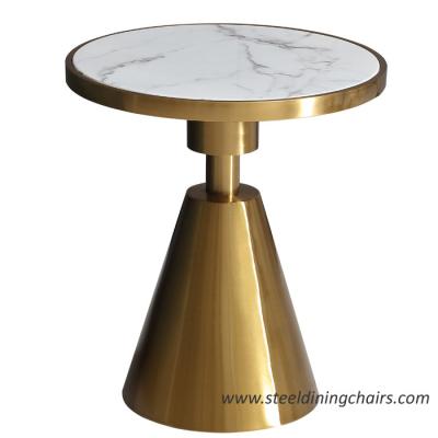 China Marble Top Coffee Table With Stainless Steel Legs for sale