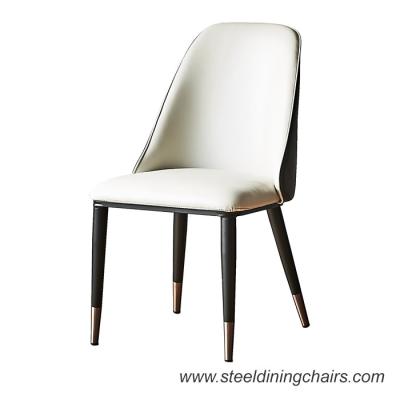 China Steel Black Matte Synthetic Leather PDL 88cm Steel Frame Dining Chairs for sale