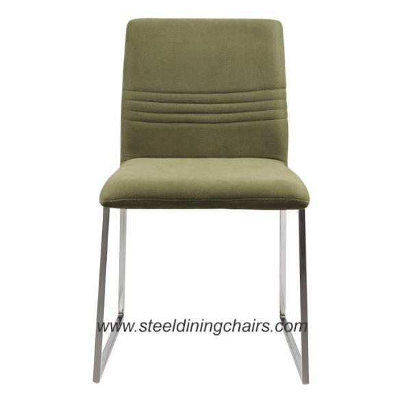 Quality Solid Plywood SGS 13.5KGS Metal Upholstered Dining Chair With Fabric for sale