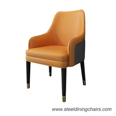 China 970mm Metal Upholstered Dining Chair for sale