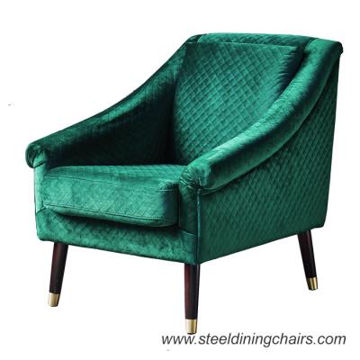 China 710mm 780mm Velvet Upholstered Dining Chairs With Golden Metal Leg for sale
