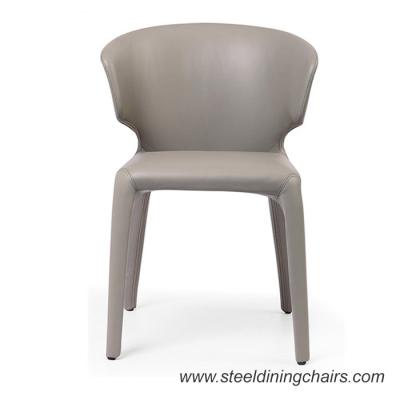 China ISO9001 1.5MM 6KG Metal Dining Chairs With Upholstered Seats for sale