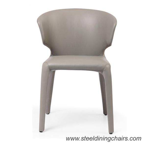 Quality ISO9001 1.5MM 6KG Metal Dining Chairs With Upholstered Seats for sale