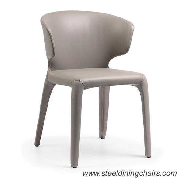 Quality ISO9001 1.5MM 6KG Metal Dining Chairs With Upholstered Seats for sale