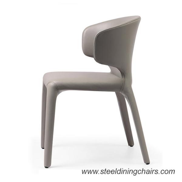 Quality ISO9001 1.5MM 6KG Metal Dining Chairs With Upholstered Seats for sale