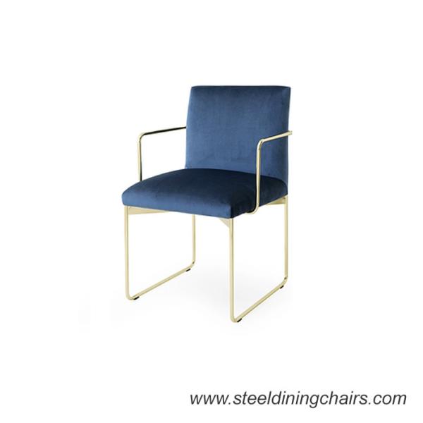 Quality 520mm 780mm Metal Upholstered Dining Chairs for sale