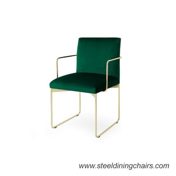 Quality 520mm 780mm Metal Upholstered Dining Chairs for sale