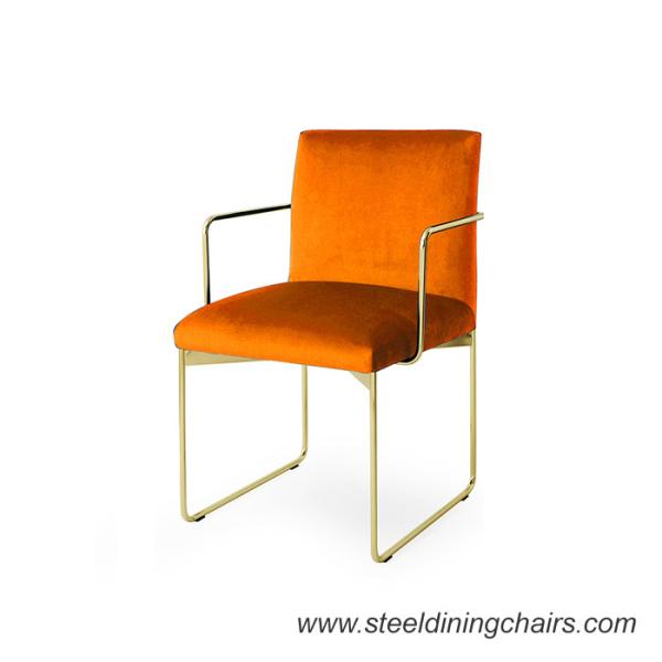 Quality 520mm 780mm Metal Upholstered Dining Chairs for sale