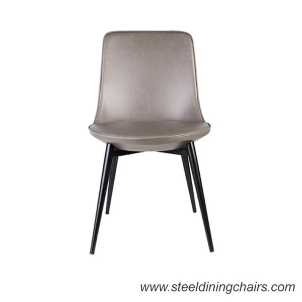 Quality 82.5cm 48cm Leather Dining Chairs With Metal Legs for sale