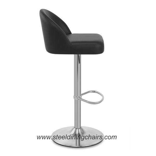 Quality Adjustable Club Brushed Kitchen Swivel 40cm 76cm Pu Leather Bar Stools for sale