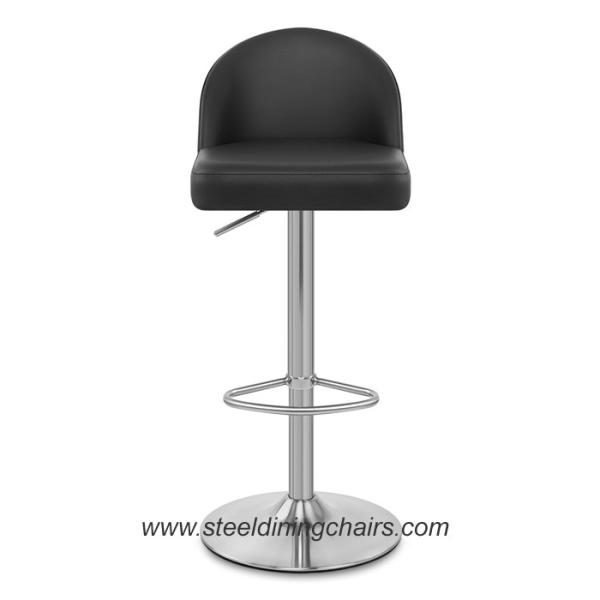 Quality Adjustable Club Brushed Kitchen Swivel 40cm 76cm Pu Leather Bar Stools for sale