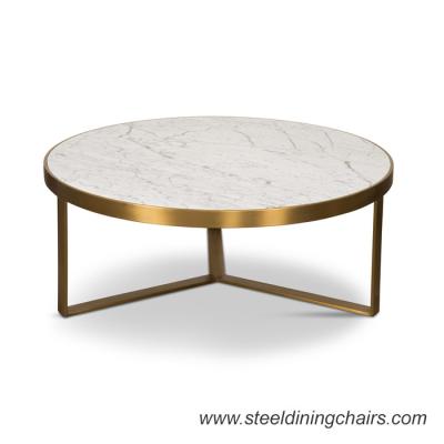 China ss201 Round Marble Top Coffee Table for sale