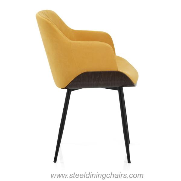 Quality Wood Painted 83cm 50cm Metal Upholstered Dining Chair For Hotel Kitchen for sale