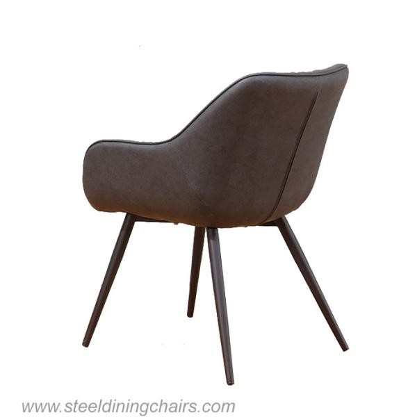 Quality Black Punctiform Metal Upholstered Dining Chair for sale