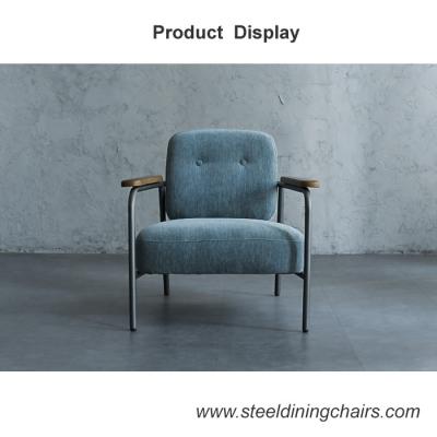 China Cadeira contínua do acento da sala de estar do lazer do braço do quadro de Ash Wood Black Steel à venda