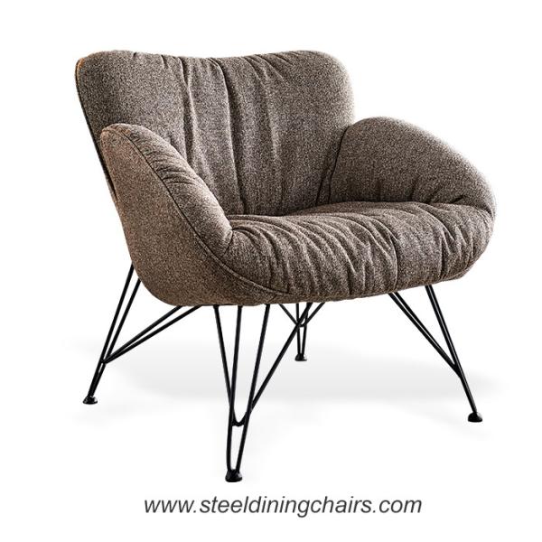 Quality Furniture Lounge 76cm 44cm Recliner Stainless Steel Dining Chairs for sale