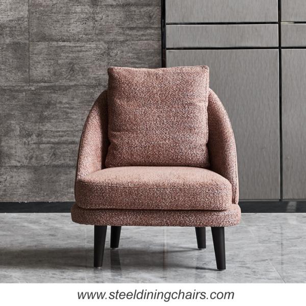 Quality Deep Seat Indoor SGS 85cm Upholstered Dining Chairs With Metal Legs for sale