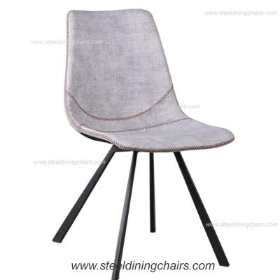 China BIFMA 82CM Side Backrest Stainless Steel Dining Chairs for sale