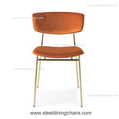 China Backrest Stainless Steel Dining Chairs for sale