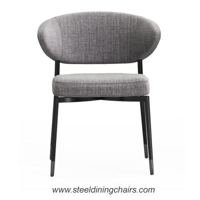 China Fabire Upholstery BIFMA Armless Stainless Steel Dining Chairs for sale